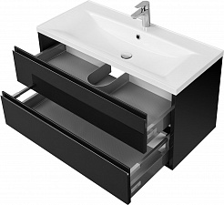 Акватон Мебель для ванной Римини 80 New черная – фотография-4